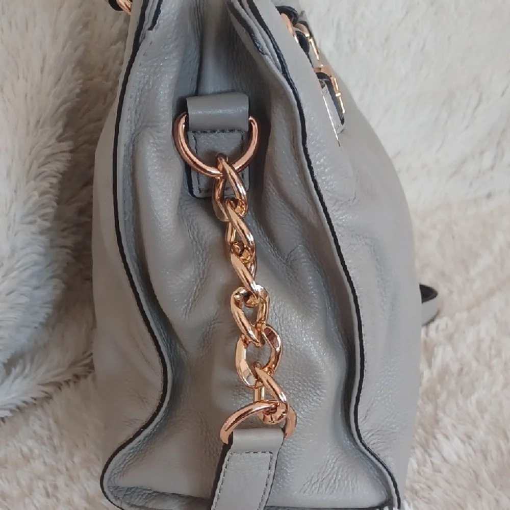 Michael Kors Gray Leather Handbag- HB272 - Picture 3 of 7